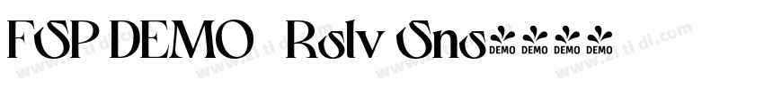 FSP DEMO   Rslv Sns字体转换